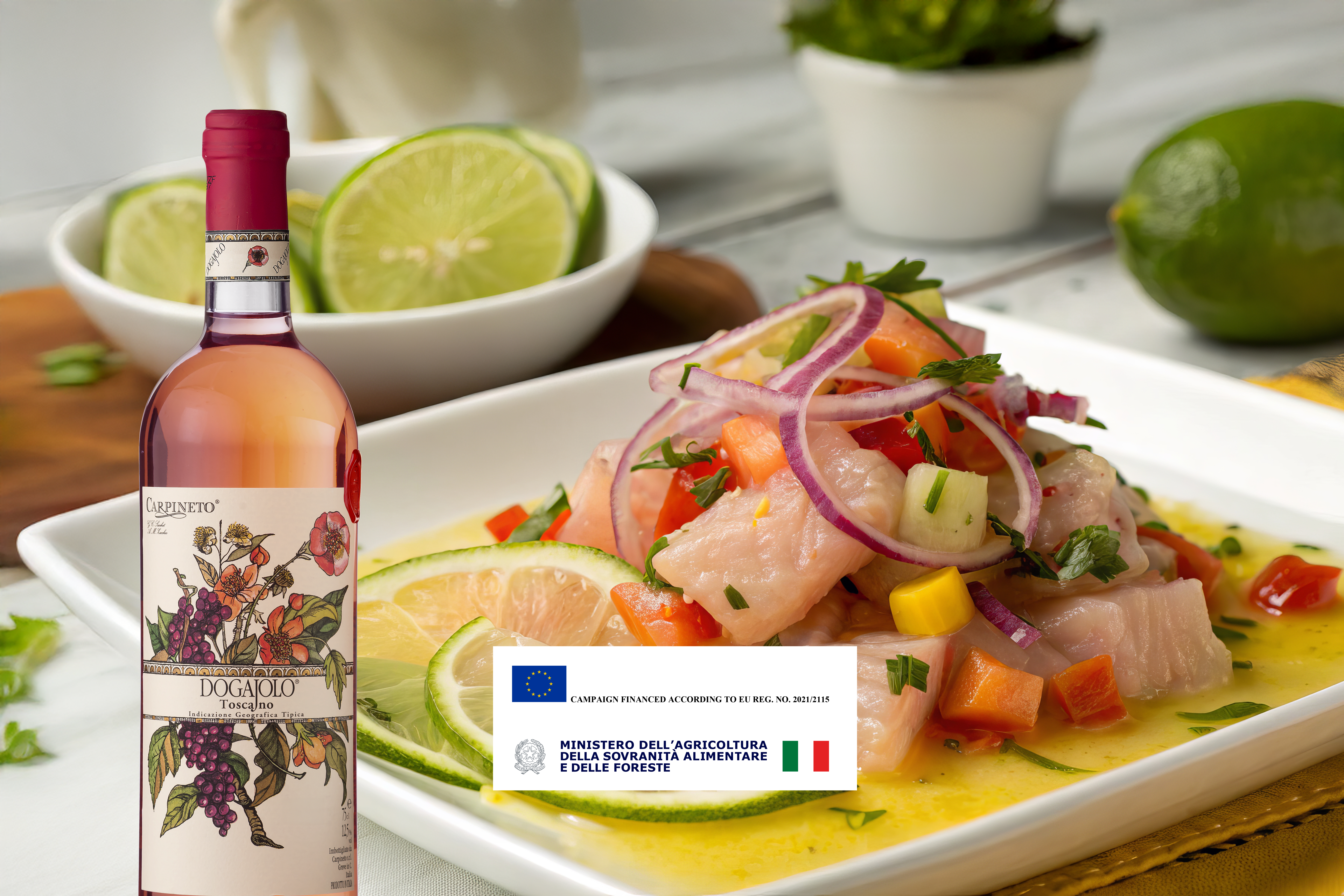 Rose for Summer: Carpineto Rosato and Yellowtail Ceviche with Citrus

